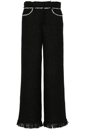 GIUSEPPE DI MORABITO Bouclé-Hose mit Strass