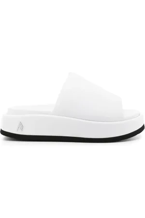 The Attico Mia Flatform-Pantoletten aus Leder