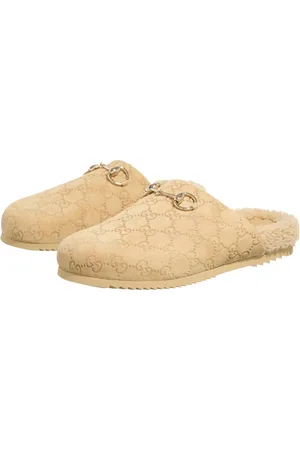 Gucci Slipper & Pantoletten - GG Suede Mules - Gr. 36 (EU) - in - für Damen