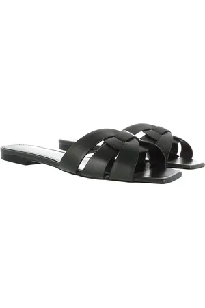 Saint Laurent Sandalen - Tribute Flat Sandals Leather - Gr. 38 (EU) - in - für Damen