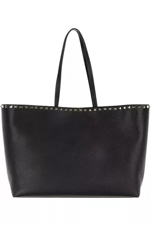 VALENTINO GARAVANI Damen Umhängetaschen - Crossbody Bags Rockstud Studded Shopping Bag Leather - in schwarz - Umhängetasche für Damen