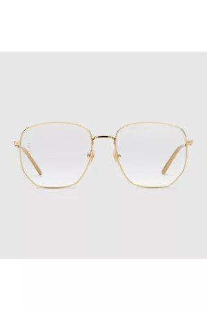 Gucci Damen Clutches - Brille Mit Rechteckigem Rahmen Aus Metall