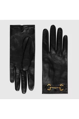 Gucci Damen Handschuhe - Handschuhe Aus Leder Mit Horsebit, Grösse 7