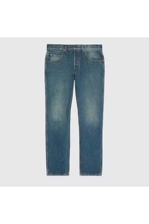 Gucci Herren Slim Jeans - Schmal Zulaufende Hose Aus Gewaschenem Denim, Grösse 31