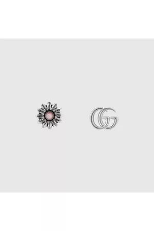 Gucci Ohrringe - Ohrstecker Mit Doppel G Und Blume