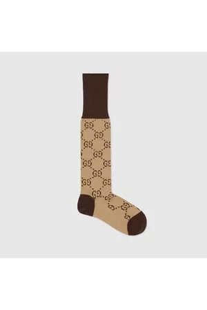 Gucci Damen Socken & Strümpfe - Socken Aus Baumwollmischung Mit GG Muster, Grösse M