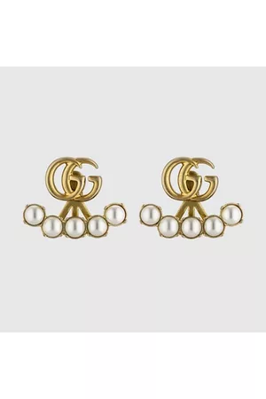 Gucci Damen Ohrringe - Ohrringe Mit Doppel G Und Perlen