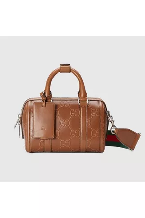 Gucci Herren Reisetaschen - Mini-Reisetasche Aus Geprägtem GG Leder