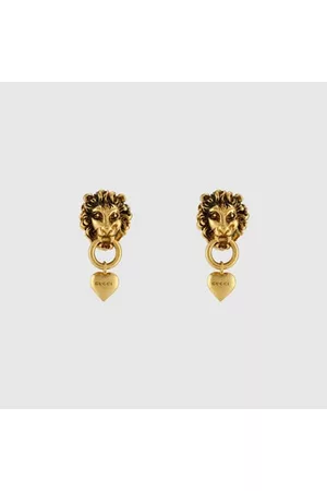 Gucci Ohrringe - Ohrringe Mit Löwenkopf Und Herz