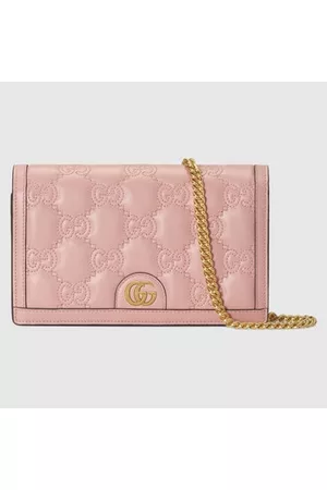 Gucci Damen Slips - GG Brieftasche Aus Matelassé-Leder Mit Kettenriemen