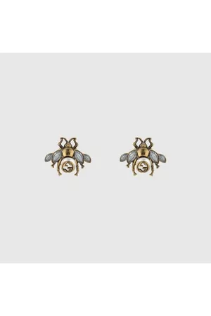 Gucci Damen Ohrringe - Bienen-Ohrringe Mit Kristallen