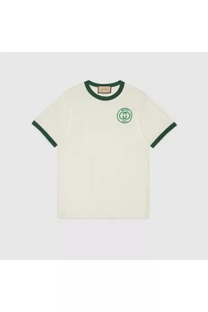 Gucci Herren Poloshirts - T-Shirt Aus Baumwolljersey Mit Stickerei, Grösse XXL