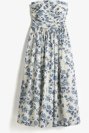 H&M Bandeau-Kleid mit Falten