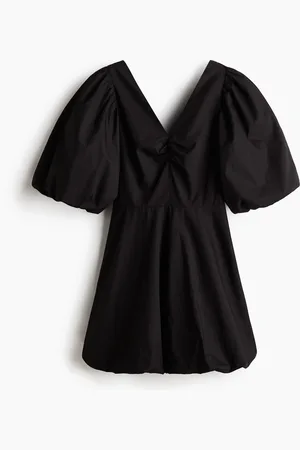 H&M Bauschiges Kleid mit Bindebändern