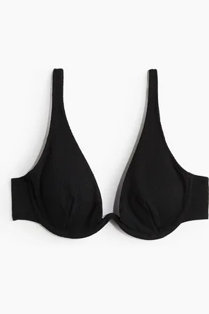 H&M Wattiertes Bikinitop mit tiefem Ausschnitt