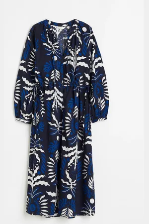 H&M Baumwollkleid mit Bindedetail