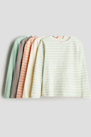 H&M 5er-Pack Jerseyshirts
