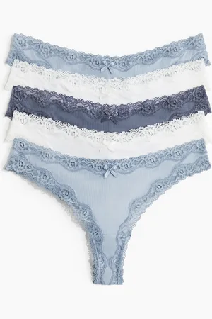 H&M 5er-Pack Brazil Slips aus Mikrofaser und Spitze