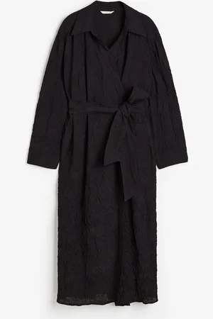 H&M Wickelkleid mit Webstruktur