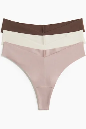 H&M 3er-Pack Unsichtbare Brazil Slips aus Baumwolle