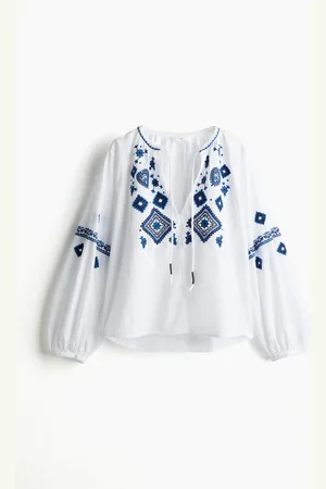 H&M Bestickte Bluse