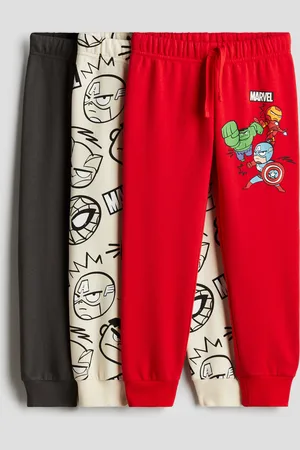H&M 3er-Pack Joggers mit Print