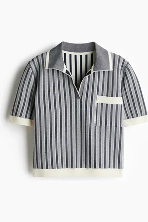 H&M Poloshirt in Rippstrick