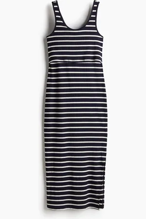 H&M MAMA Geripptes Stillkleid