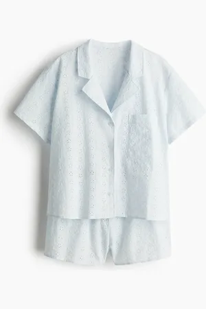 H&M Pyjama mit Broderie Anglaise