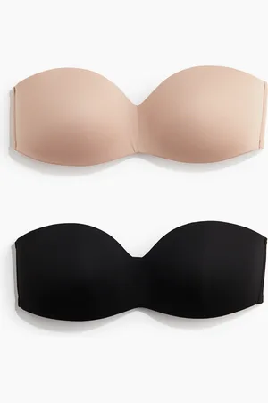 H&M 2er-Pack Wattierte Bandeau-BHs aus Mikrofaser