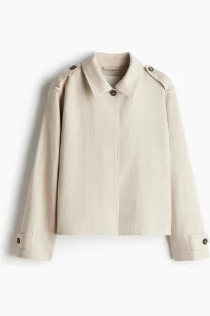 H&M Oversized Jacke aus Leinenmix