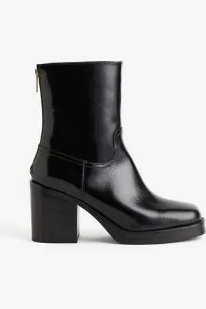 H&M Lederstiefel mit Blockabsatz