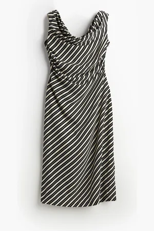 H&M Drapiertes One-Shoulder-Kleid