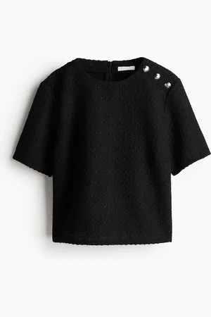 H&M Bluse aus Boucléstoff