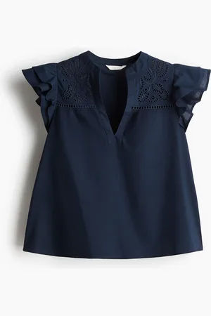 H&M Bluse mit Broderie Anglaise