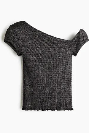 H&M Gesmoktes One-Shoulder-Top