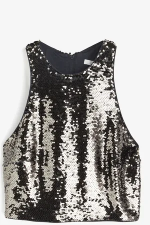 H&M Kurzes Paillettentop