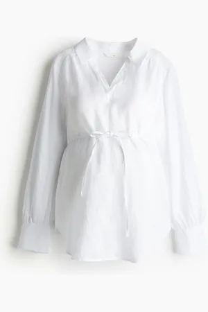 H&M MAMA Schlupfbluse aus Leinen