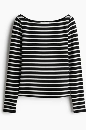 H&M Shirt mit U-Boot-Ausschnitt