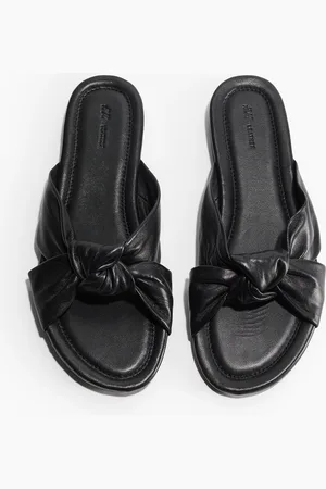 H&M Ledersandalen mit Knotendetail