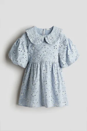 H&M Baumwollkleid mit Broderie Anglaise
