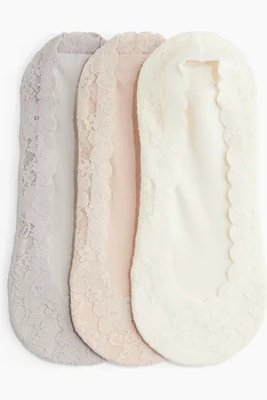 H&M 3er-Pack Spitzensocken Super Low Cut