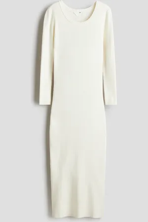 H&M Geripptes Strickkleid