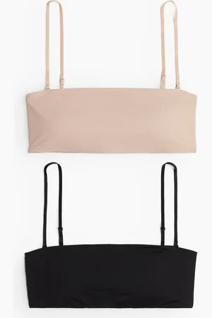 H&M 2er-Pack Wattierte Bandeau-BHs aus Mikrofaser