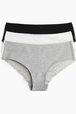 H&M 3er-Pack Hipster aus Baumwolle und Spitze