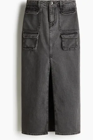 H&M Maxijupe aus Denim im Cargo-Look