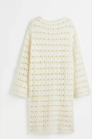 H&M Kleid in Pointellestrick