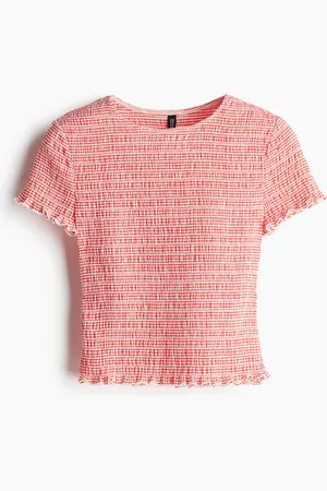H&M Gesmoktes T-Shirt