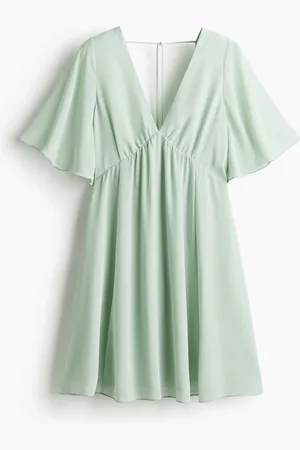 H&M Chiffonkleid mit V-Ausschnitt