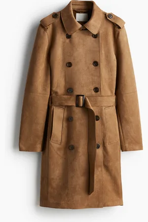 H&M Trenchcoat aus aufgerautem Stoff